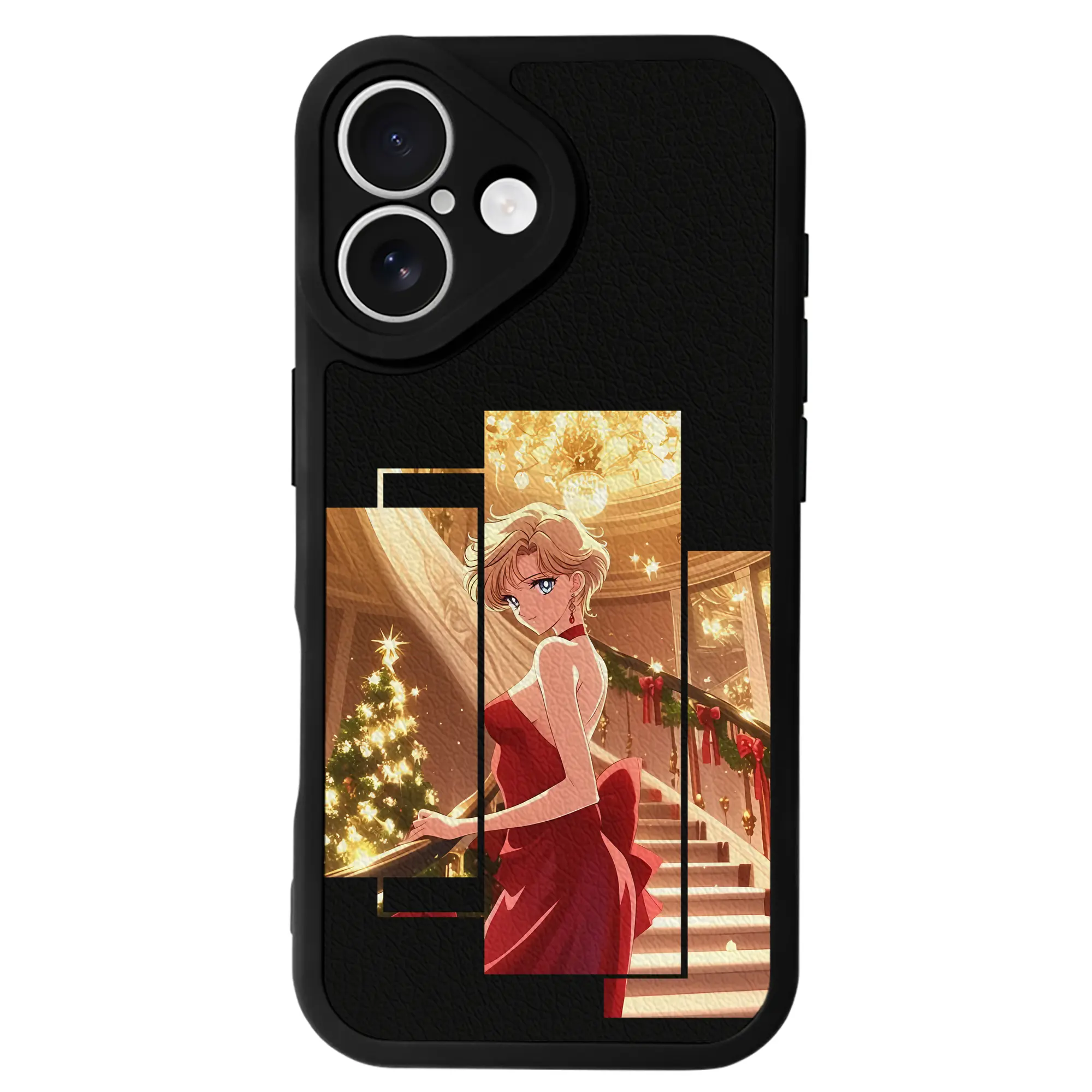 美少女戦士セーラームーン グッズ 天王 はるか - IPhone 16シリーズ対応 ・ シリコンスマホケース ・ レザー調 ・ 高精度フィット ・ 耐衝撃 ・ ワイヤレス充電対応 ・ 精密カット